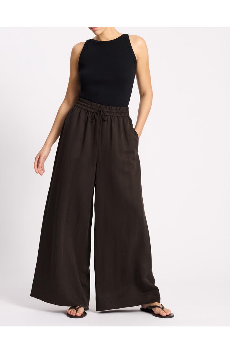 Albaray Relaxed Tencel Wide-Leg Trousers, Main, color, Chocolate