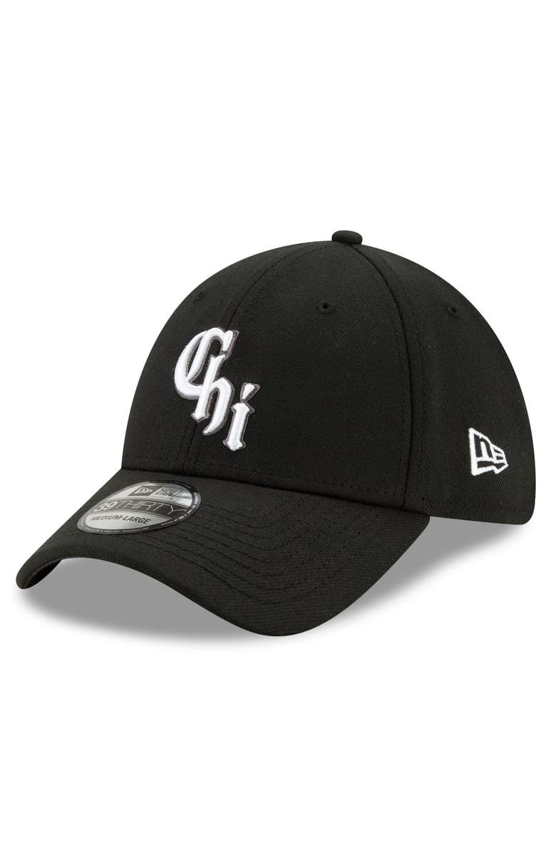 New Era Men's New Era Black Chicago White Sox 2021 City Connect 39THIRTY Flex Hat, Alternate, color, Black