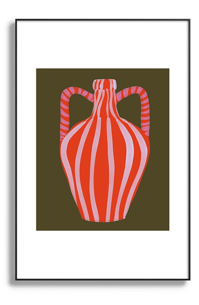 Deny Designs Simple Vase Modern Still Life Framed Wall Art, Main, color, Black Tones
