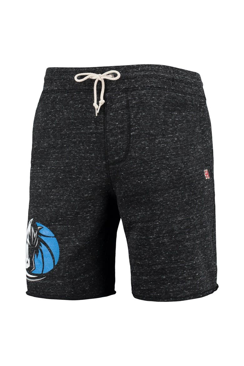 Men's Homage Charcoal Dallas Mavericks Primary Logo Tri-Blend Sweat Shorts, Alternate, color, Charcoal