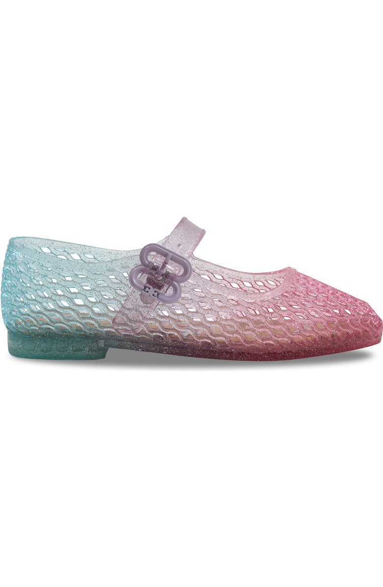 Esquire Kids' Quinn Jelly Mary Jane Flat, Alternate, color, Ombre Glitter