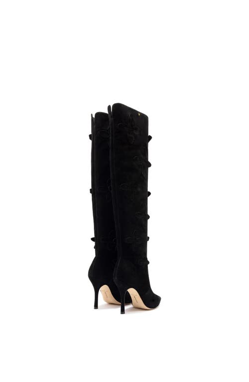 Larroude Julia Suede Boot In Black