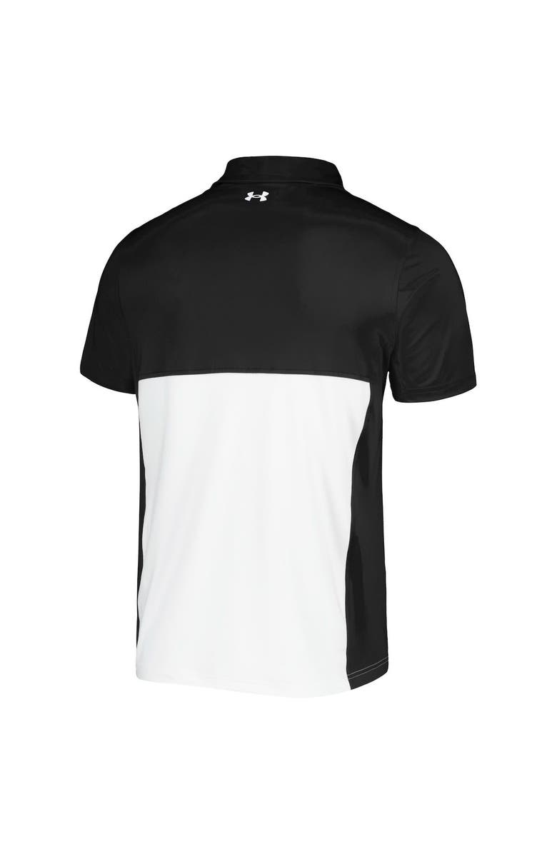 Under Armour Men's Under Armour Black/White Northwestern Wildcats Green Blocked Polo Performance Polo, Alternate, color, 