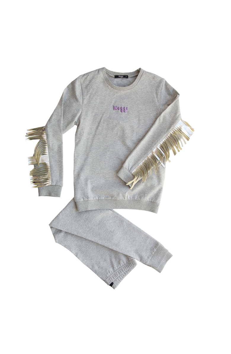 NoggiWear Girls' Vee Fringes Loungewear Set, Main, color, 