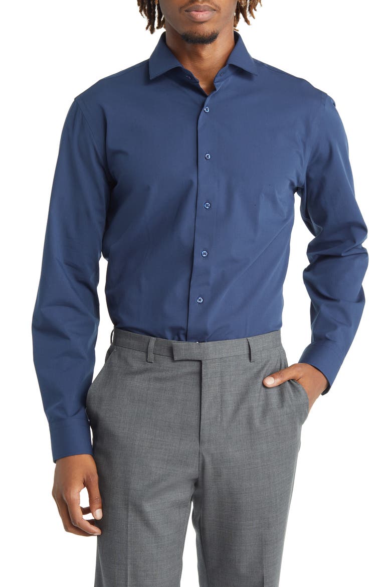 nordstrom tech smart dress shirt Tech-Smart Trim Fit Stretch Dress Shirt (Men)