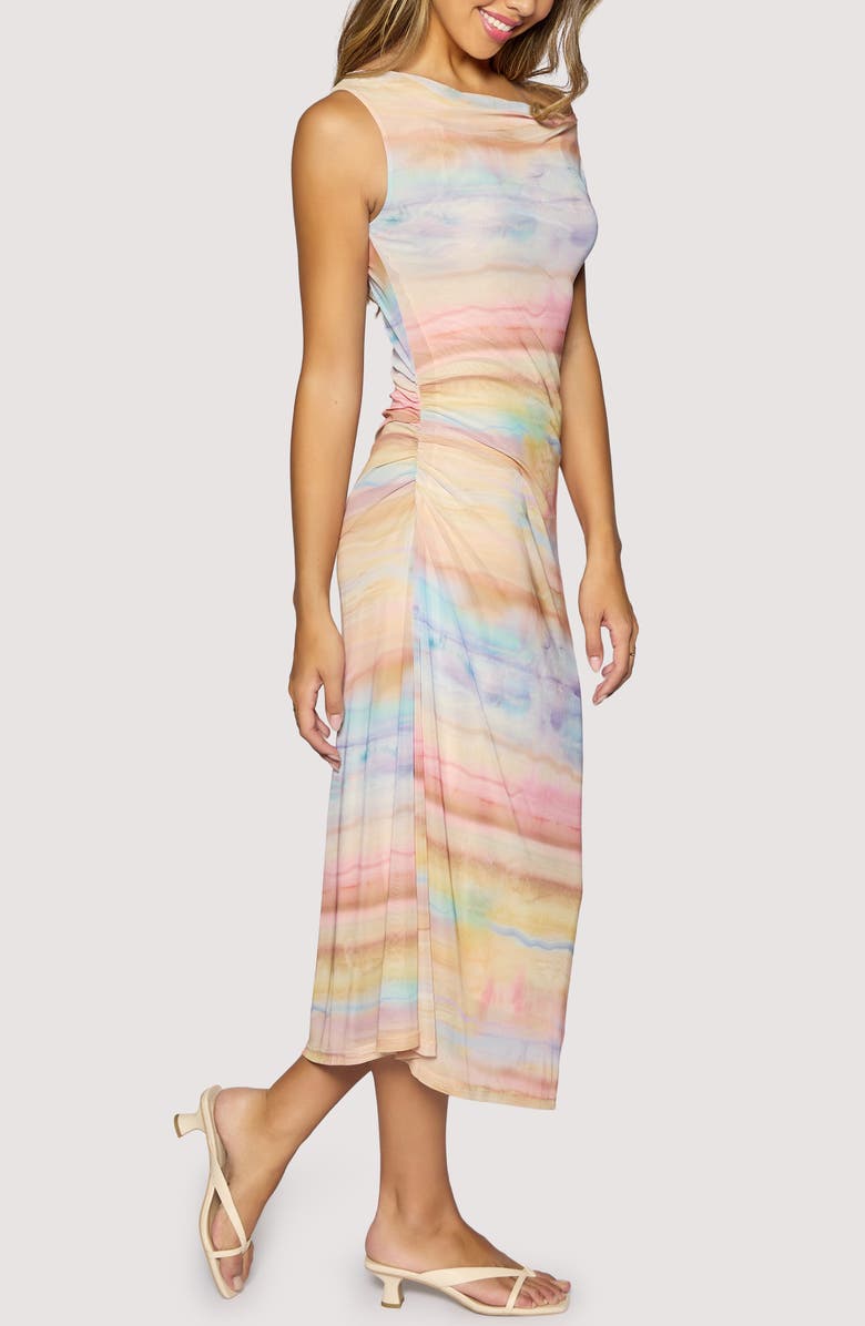 Lost + Wander Sunset Promenade One-Shoulder Maxi Dress, Alternate, color, Orange Multi