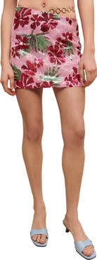 maje Joustik Seqin Floral Skirt
