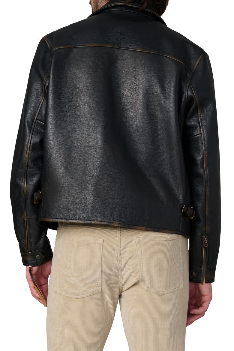Rider Leather Jacket, Alternate, color, COGNAC SANDED