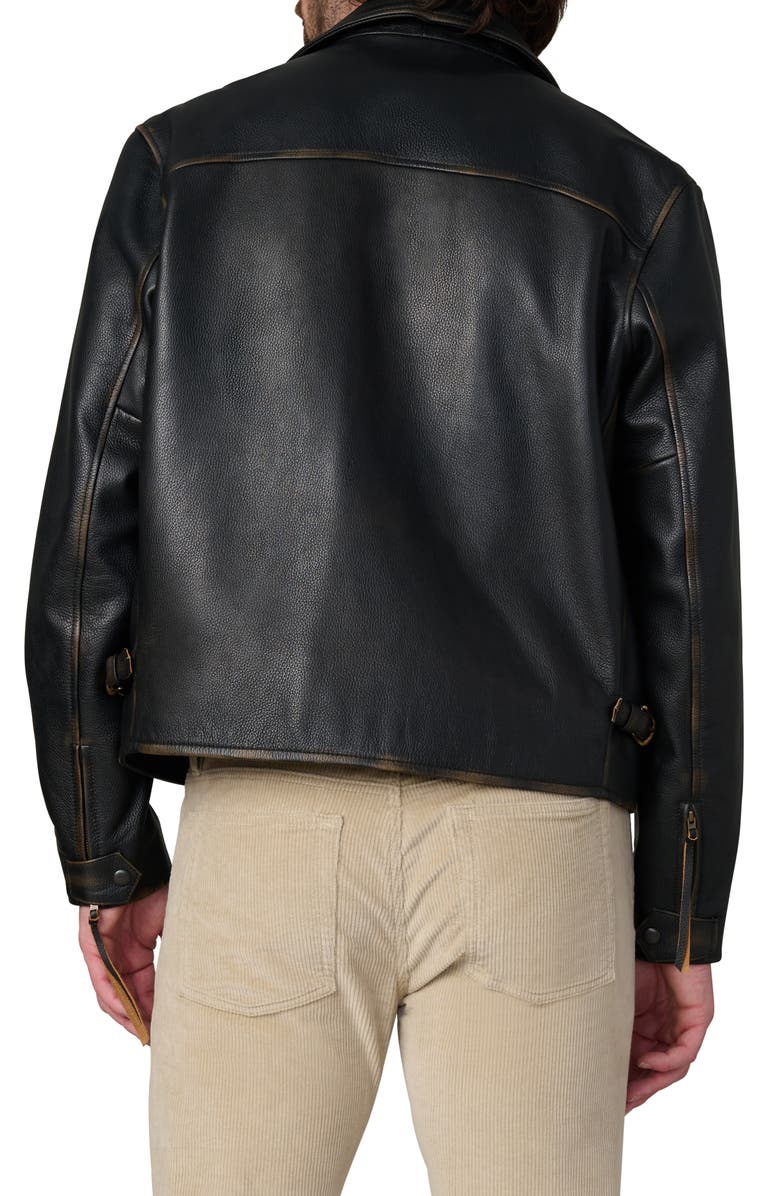 Joe's Rider Leather Jacket, Alternate, color, Cognac Sanded