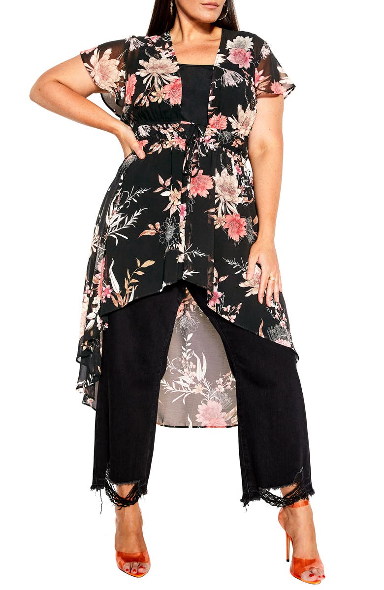 City Chic Natasha Floral Print Wrap, Main, color,