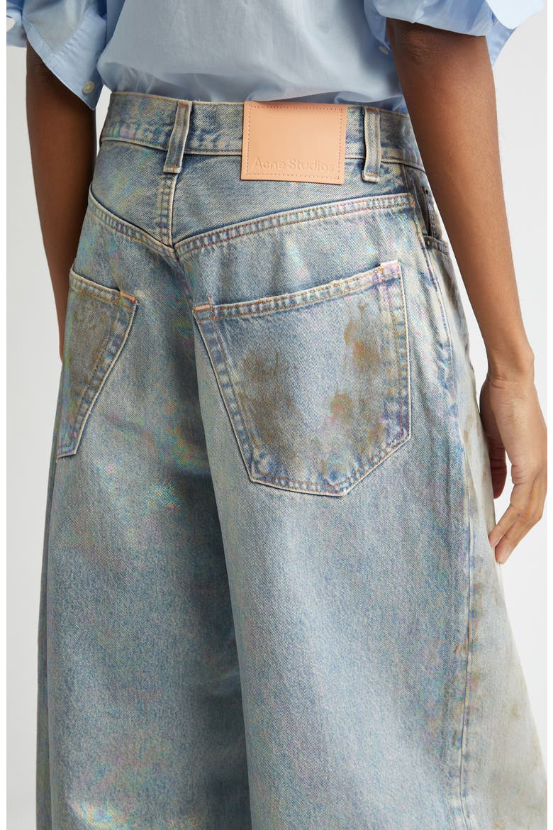2023 Dirty Halo Baggy Wide Leg Coated Jeans, Alternate, color, MID BLUE AUZ