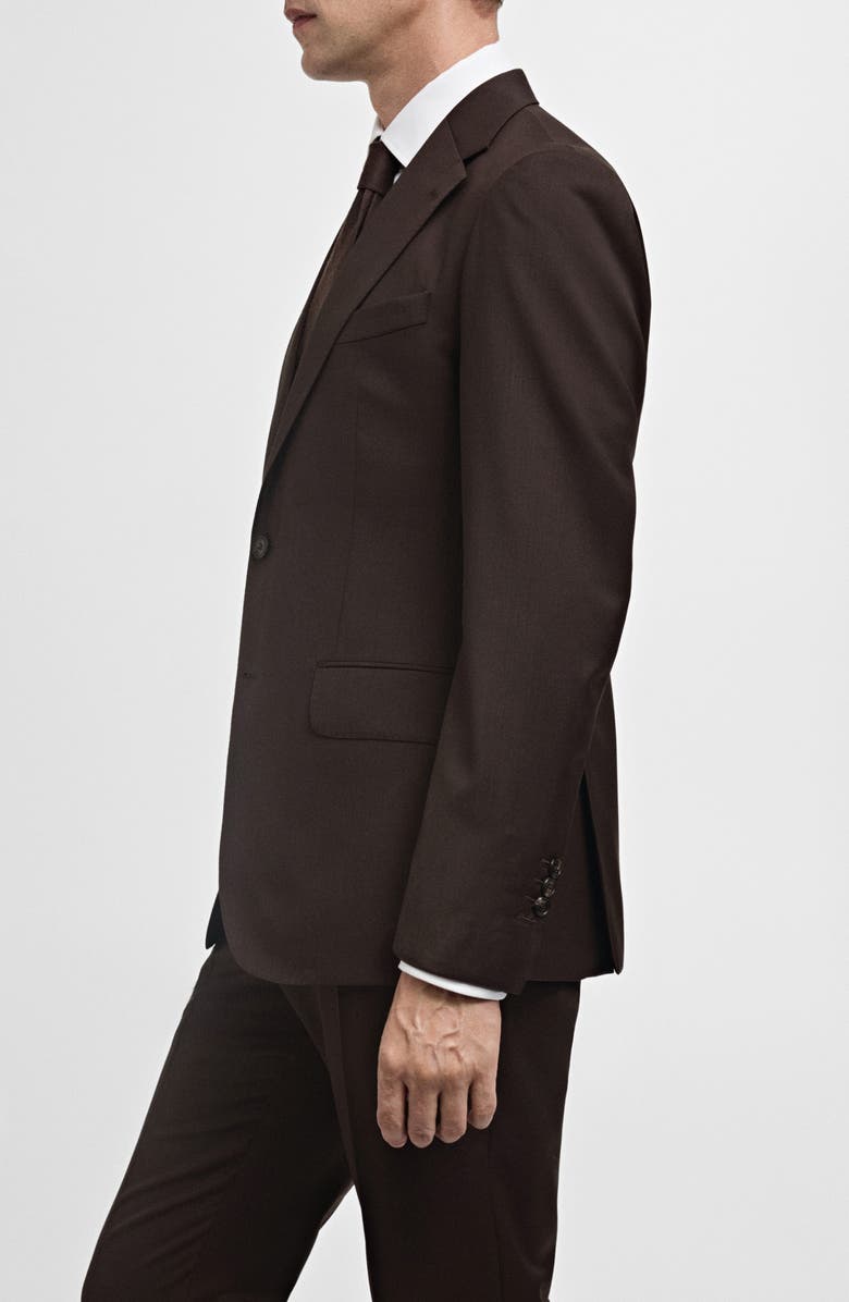 MANGO Slim Fit Virgin Wool Blazer, Alternate, color, 