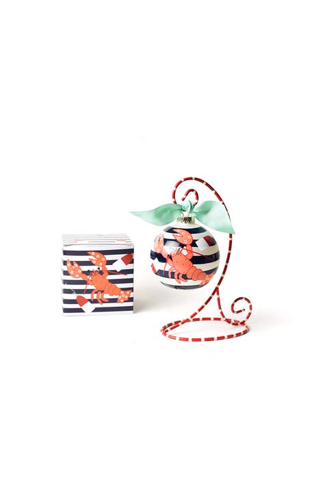 Lobster Glass Ornament with Stand