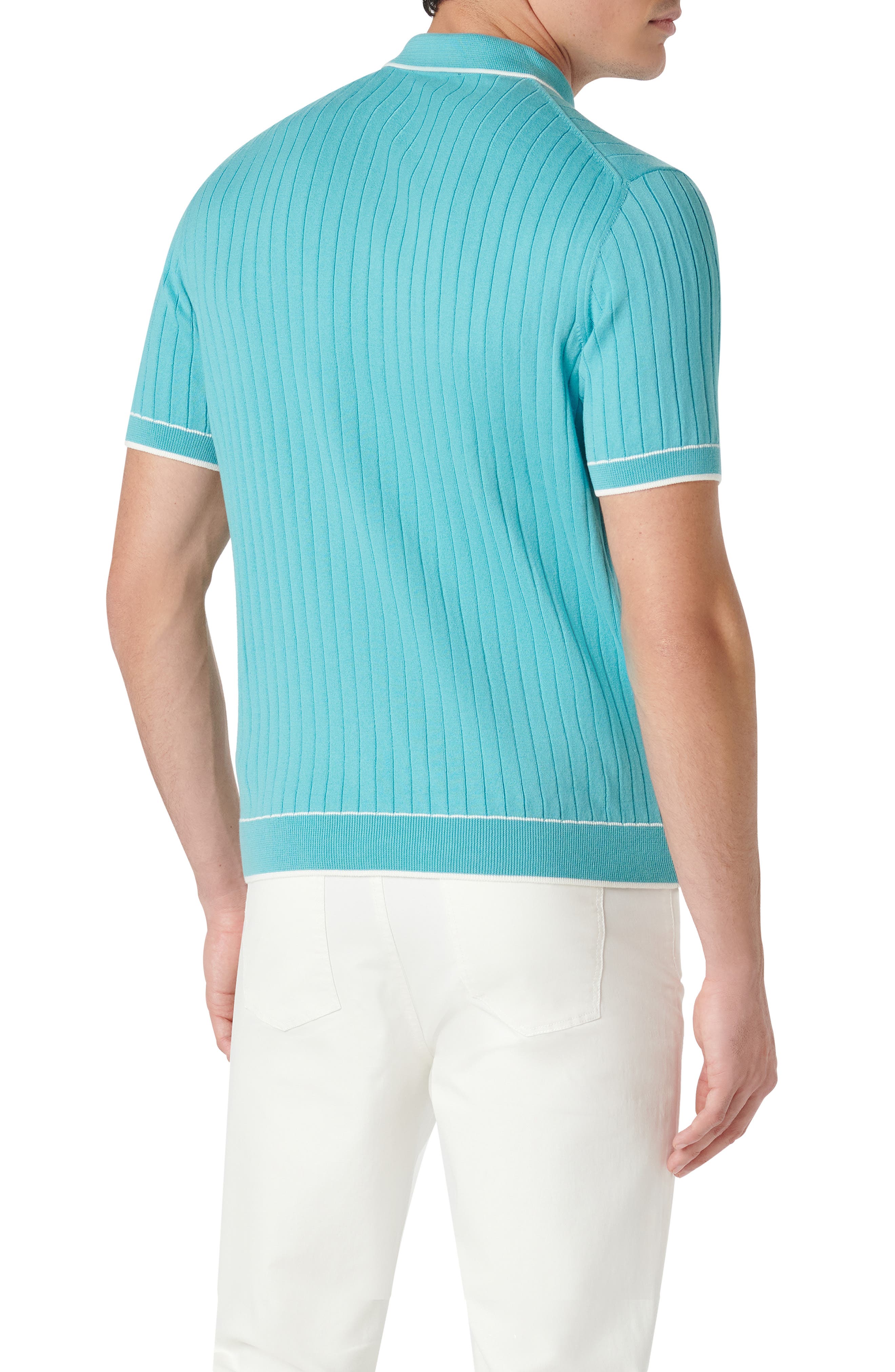 Rib Knit Polo - image 2