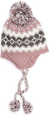 MUK LUKS Women's Chunky Trapper Knit Hat with Pom