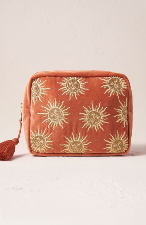 Sun Goddess Velvet Wash Bag