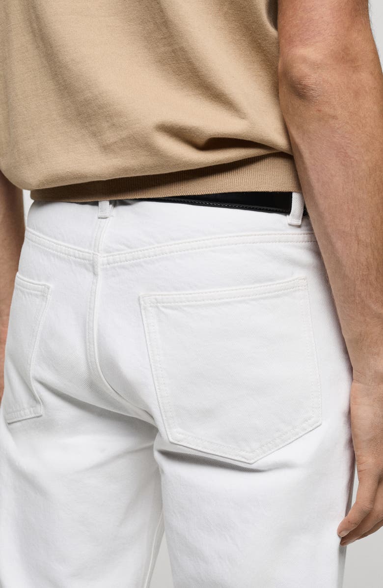 MANGO Crop Tapered Jeans, Alternate, color, Off White