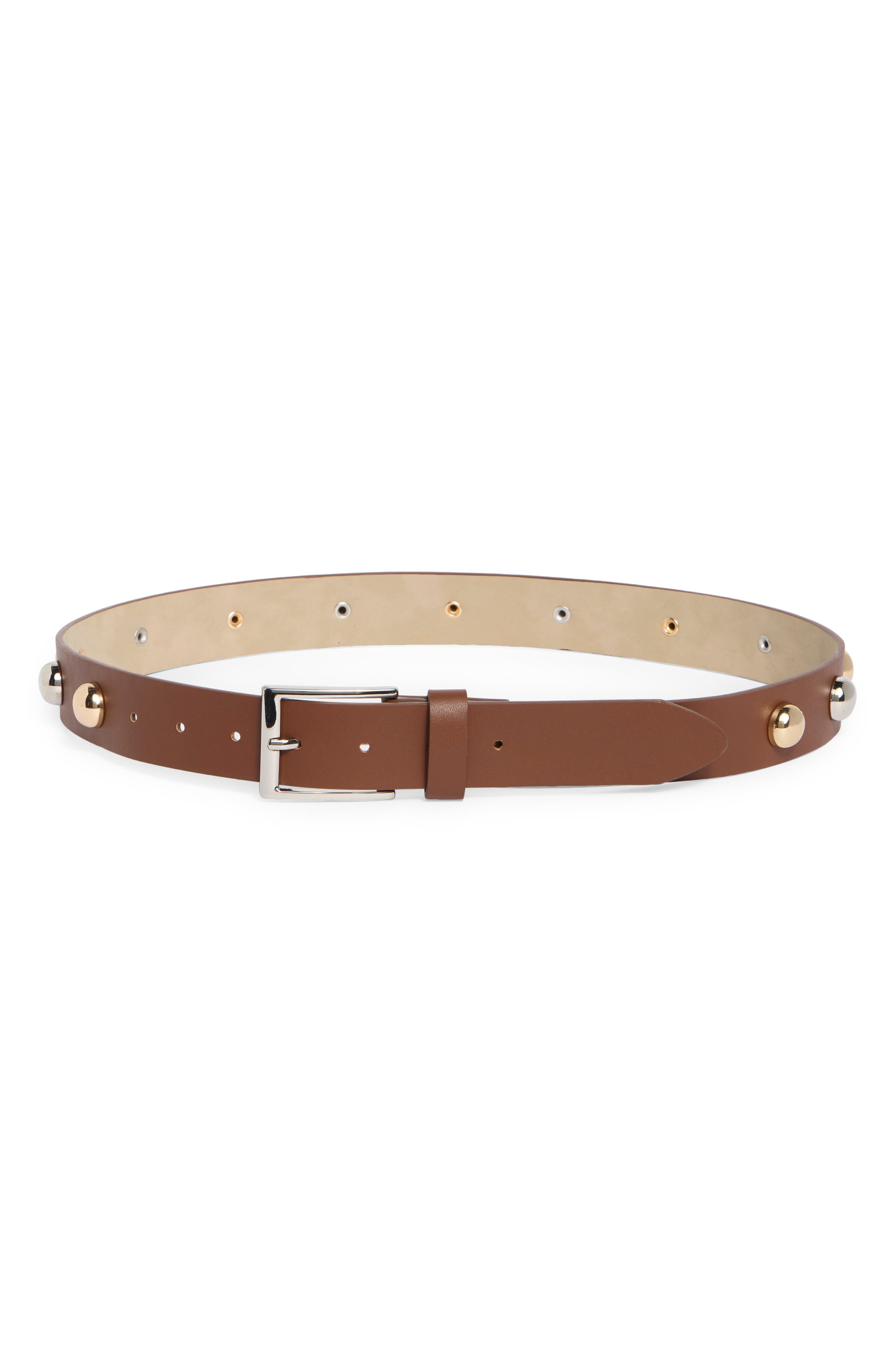 Steve Madden Studded Faux Leather Belt