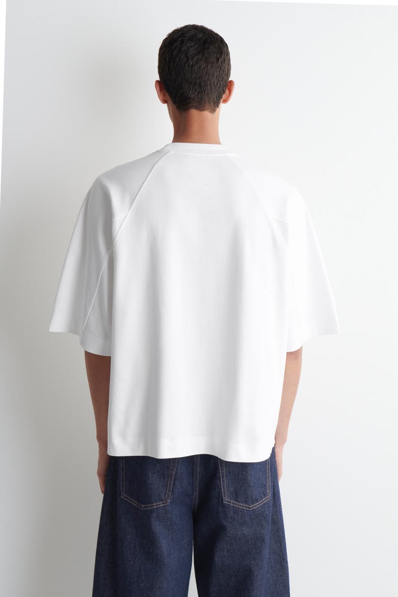 Oversized Interlock Cotton T-shirt, Alternate, color, WHITE