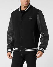 PHILIPP PLEIN College Bomber Skull Stones Men