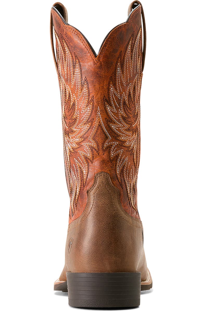 Ariat Sport Rider Cowboy Boot, Alternate, color, Vintage Oak/ Rustic Orange
