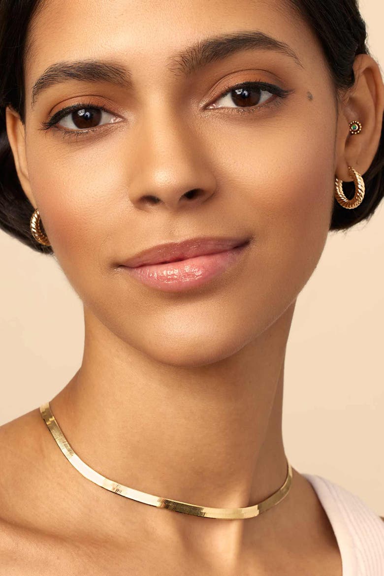 14K Yellow Gold Goddess Bold Hoops, Alternate, color, Yellow Gold