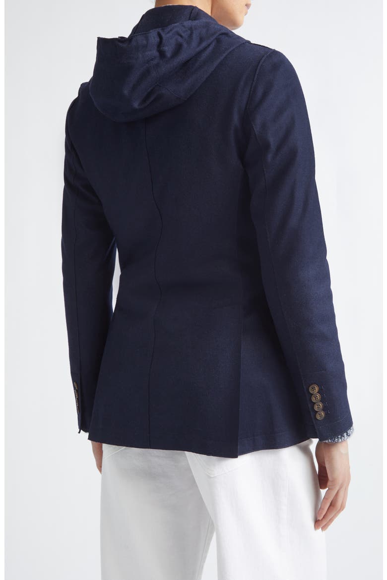 Raw Edge Wool Blend Jacket with Hooded Dickey, Alternate, color, 11 BLUE