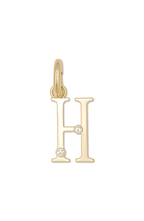 H Cubic Zirconia Charm