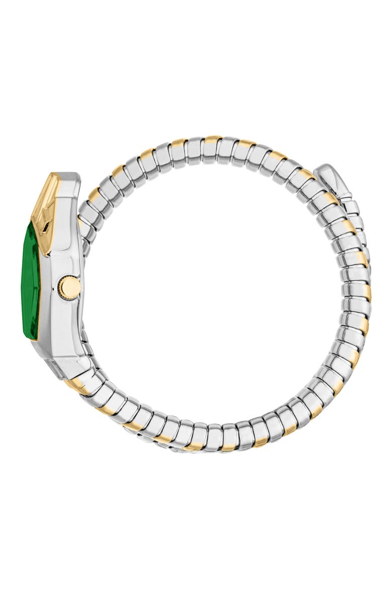 Snake Bracelet Watch, 23mm x 32.5mm, Alternate, color, TWO TONE G/S