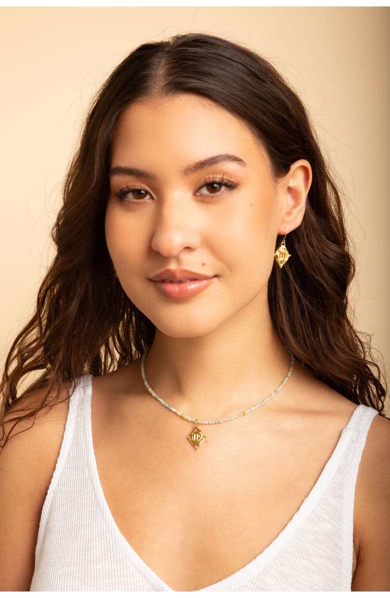 Seven Saints Virgo Zodiac Choker Necklace, Alternate, color, Gold