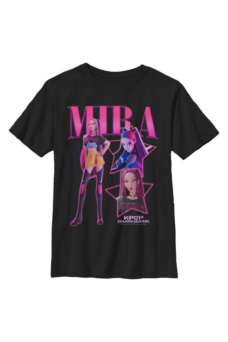 Boys' Mira Super Star Logo T-Shirt, Main, color, Black