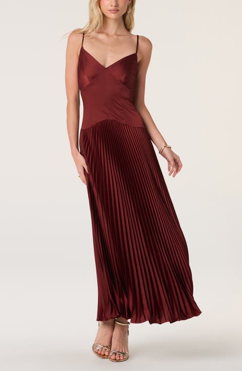 Pleated Drop Waist Dress