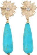 Panacea Burst Turquoise Drop Earrings