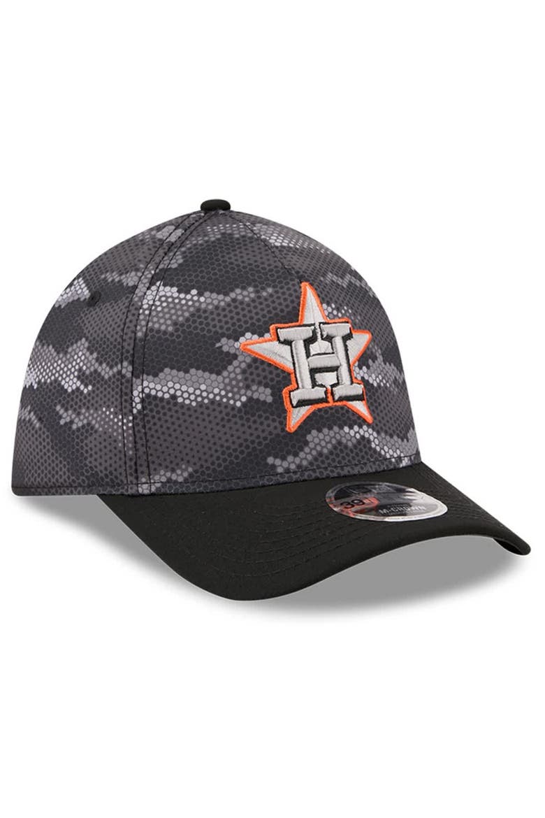 Men's New Era Black Houston Astros Camo 39THIRTY A-Frame Flex Hat, Alternate, color, Black
