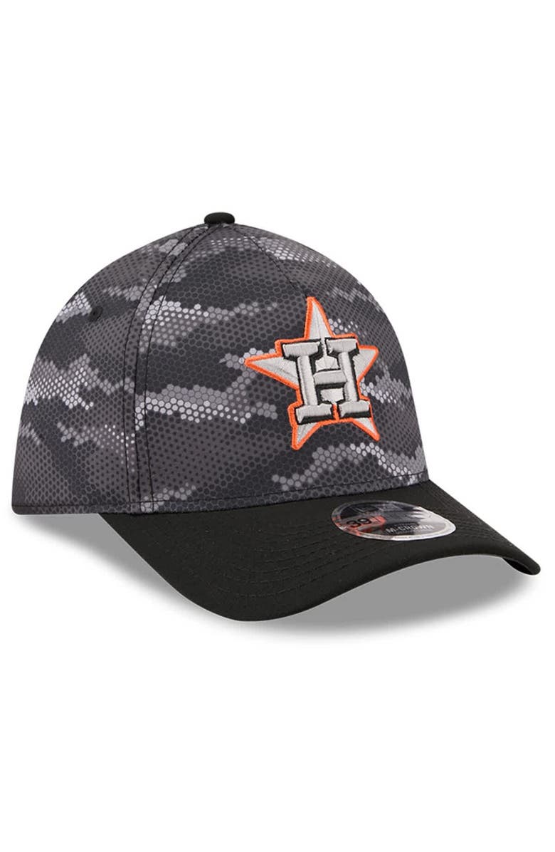 New Era Men's New Era Black Houston Astros Camo 39THIRTY A-Frame Flex Hat, Alternate, color, Black