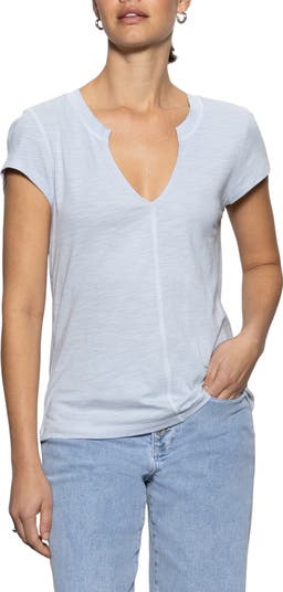 Sanctuary The New Girl Split Neck T-Shirt | Nordstrom