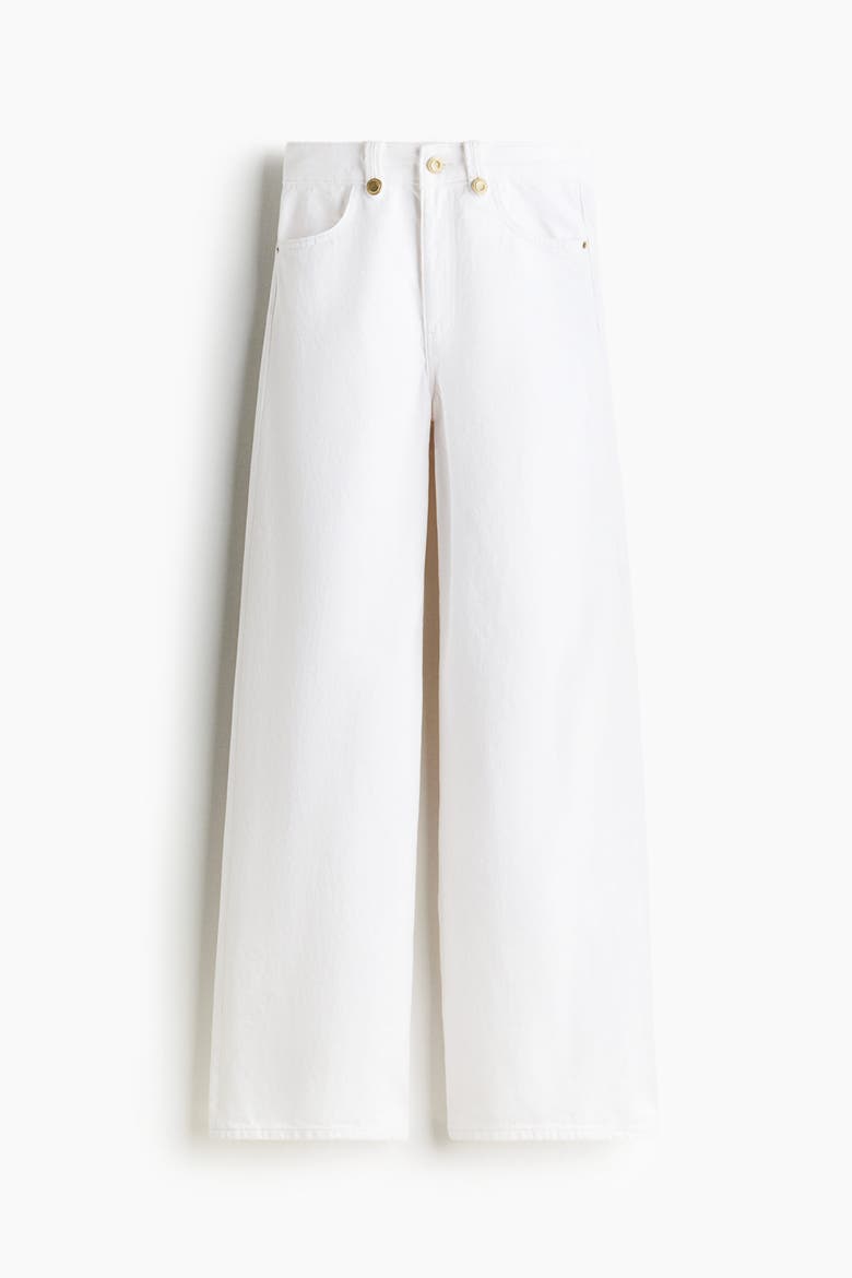 Wide High Jeans, Alternate, color, White
