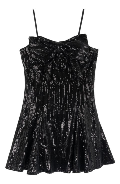 Kids' Sequin Bow Fit & Flare Dress