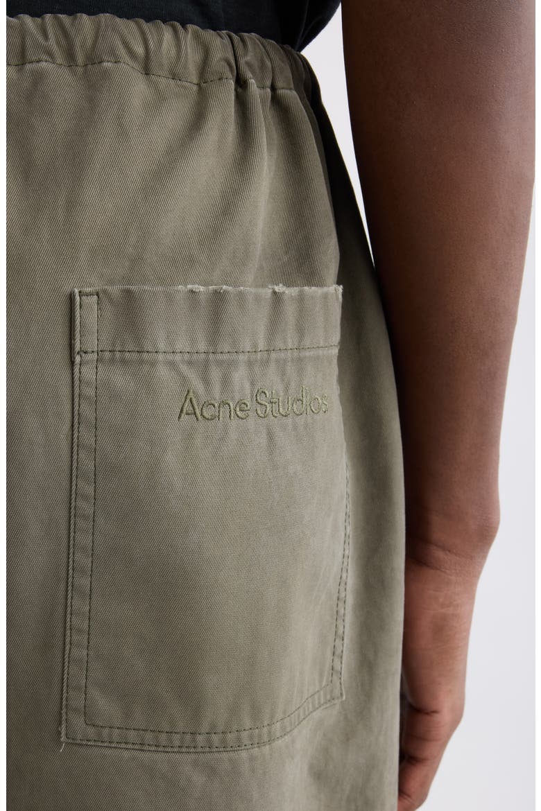 Plott Peached Washed Twill Wide Leg Pants, Alternate, color, DUSTY GREEN
