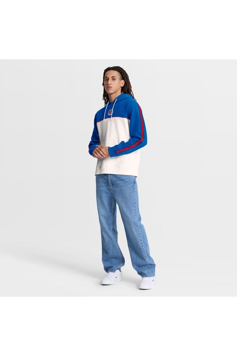 Men's Fanatics Royal/White Paris Saint-Germain Retro Overhead Tri-Blend Hoodie, Alternate, color, Royal