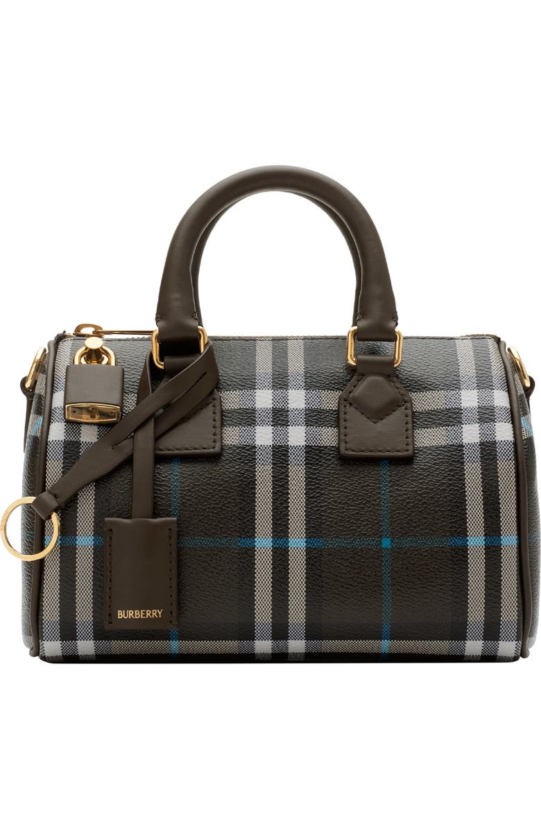 Burberry Mini Check Bowling Bag, Main, color,