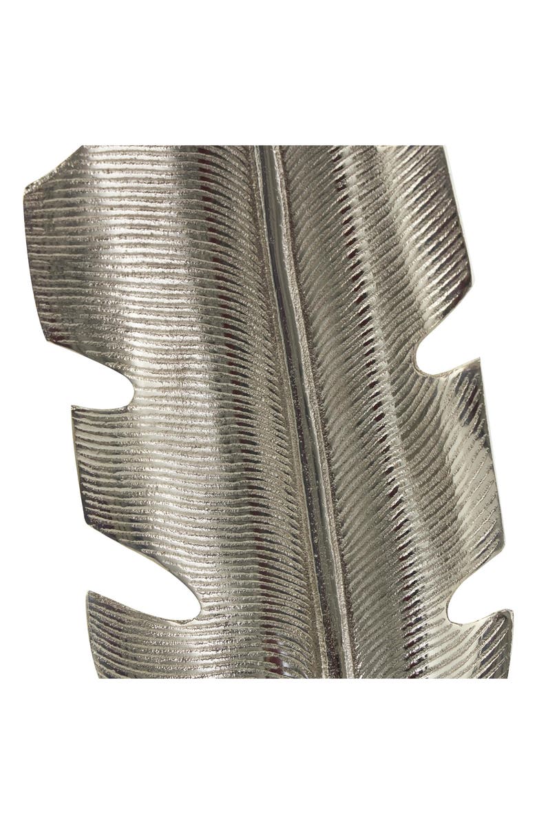 UMA Textured Silver Feather Statue, Alternate, color, Silver