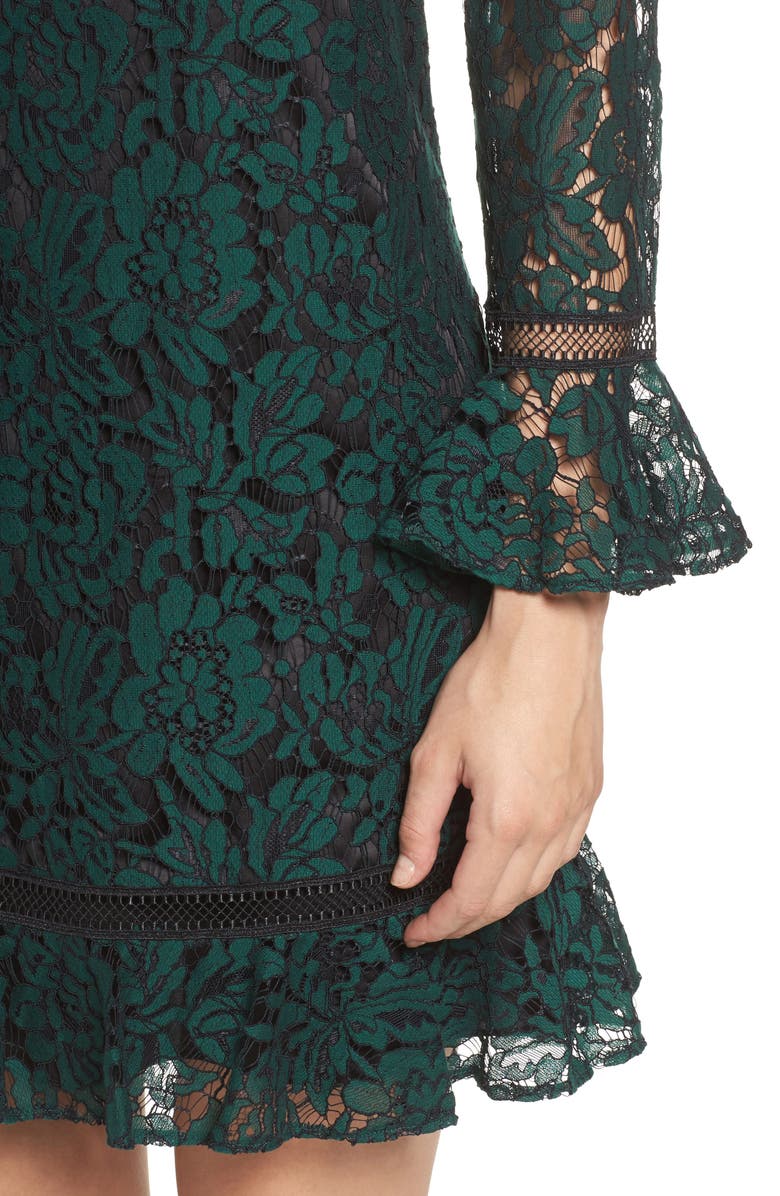 Eliza J BELL SLV LACE SHIFT W RUFFLE, Alternate, color, 