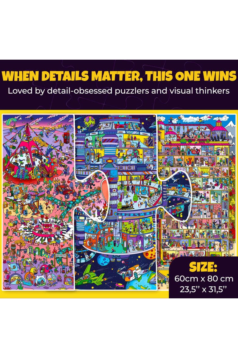 1000-Piece Jigsaw Puzzle Collection for Adults, Alternate, color, Animal Bash