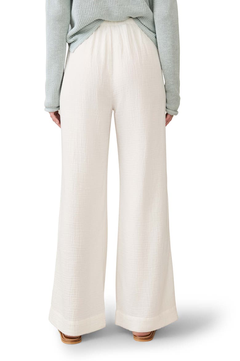 Dune Organic Cotton Wide Leg Pants, Alternate, color, WHITE