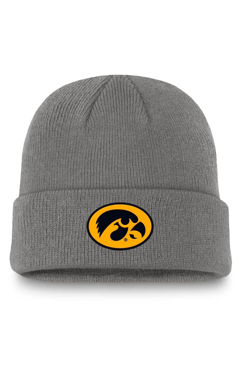 Nike Men's Nike Pewter Iowa Hawkeyes Standard Terra Cuffed Knit Hat, Main, color, Pewter