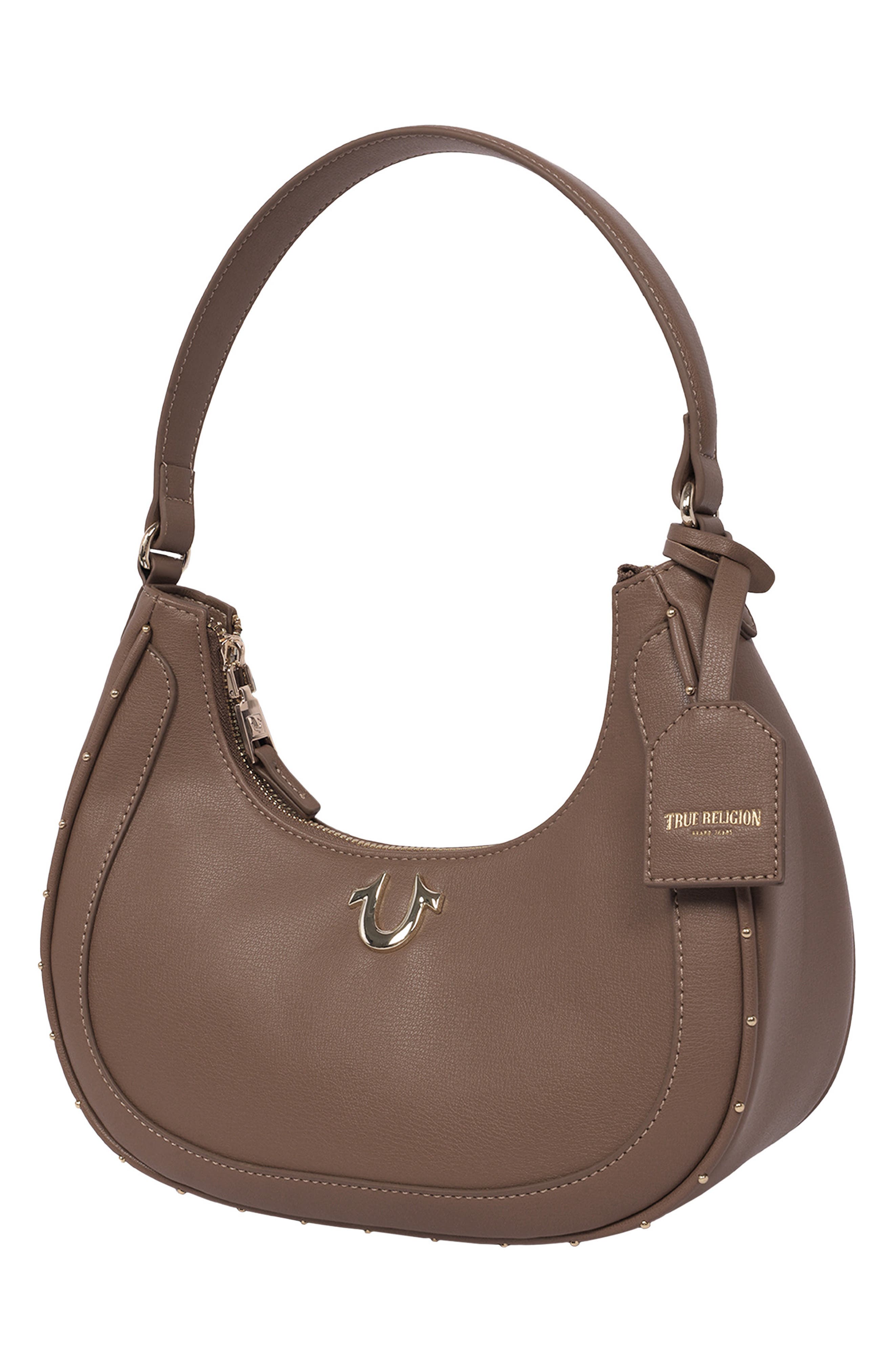 True Religion Crescent Shoulder Bag, Alternate, color, Brown
