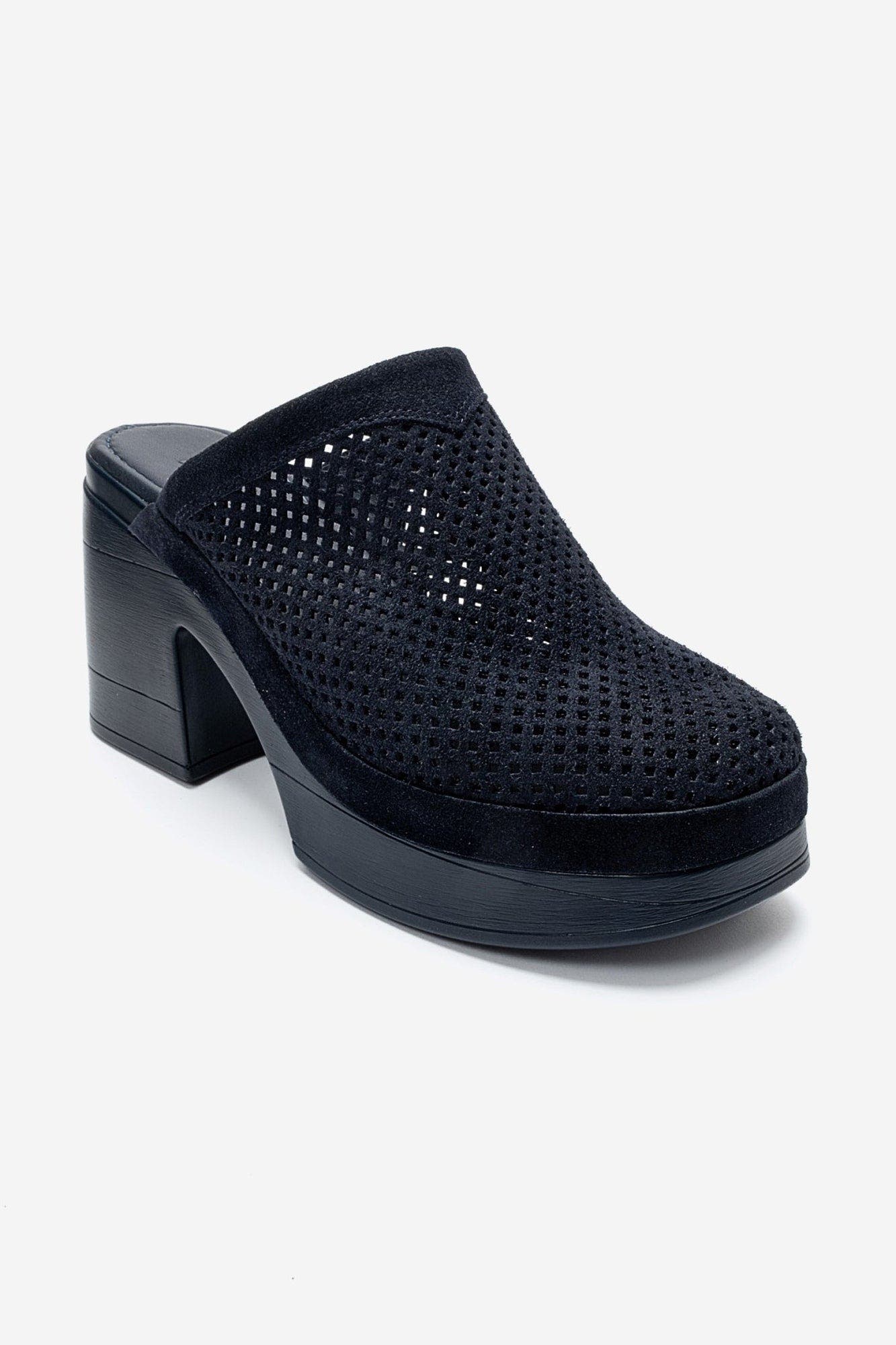 Dejas Leather Platform Block Heel Sandal, Alternate, color, Navy Suede