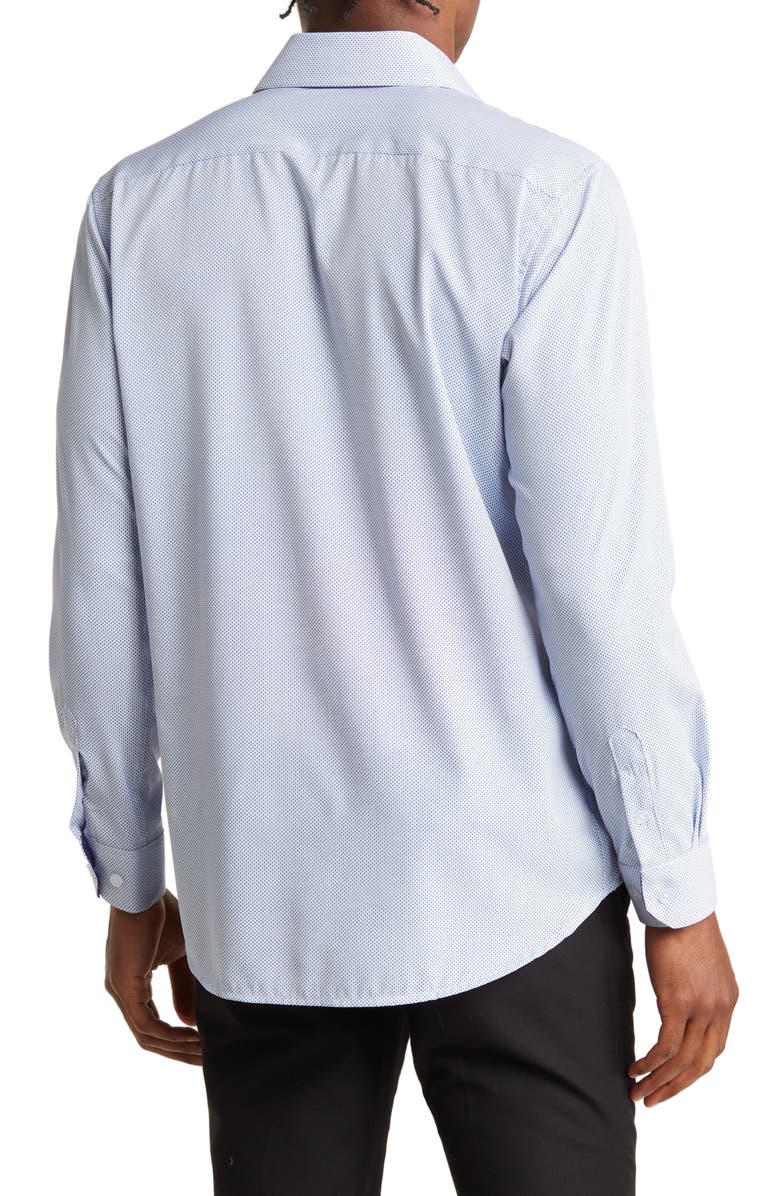 TOM BAINE Regular Fit Performance Stretch Long Sleeve Button Front Shirt, Alternate, color, Blue Dot