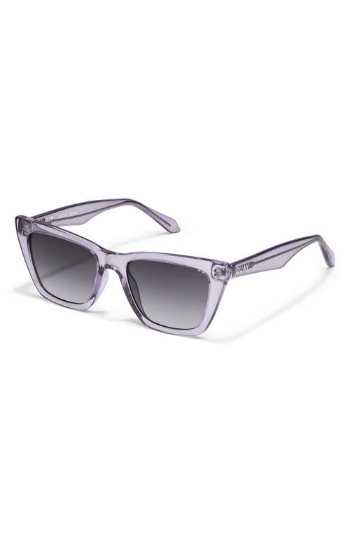 Quay Call The Shots 48mm Gradient Cat Eye Sunglasses In Sweet Pea/smoke